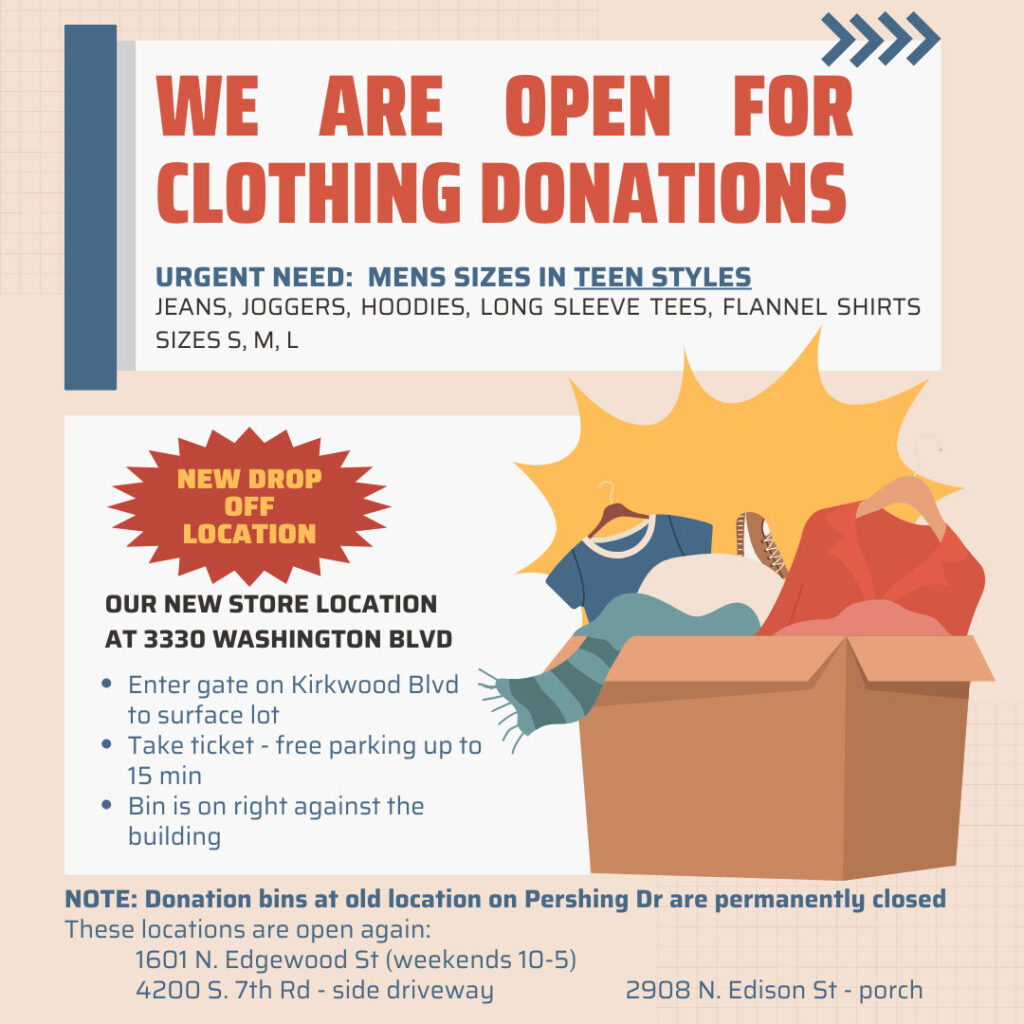 Accepting Clothing Donations Flyer